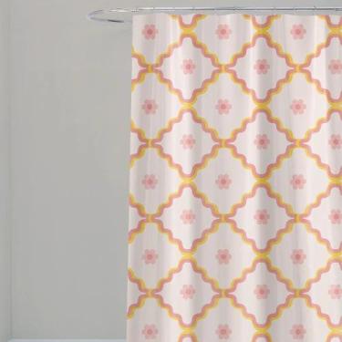 Imagem de Cortina Para Box Banheiro Antimofo Poliéster 198x180cm - UZOO, Cortina