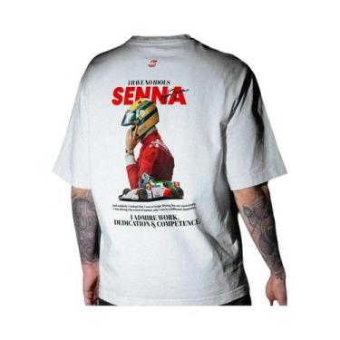 Imagem de Camiseta Casual De Algodão Senna Racing Para Homens E Mulheres, Manga 