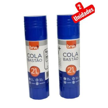 Imagem de 2 Unidades Cola Bastao Escolar 21G Secagem Rapida Lavavel - Brw