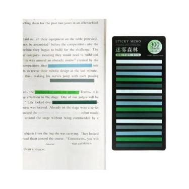 Imagem de Bloco De Notas Adesivas Transparentes Fluorescentes Finas Com Índice D