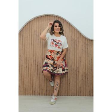 Imagem de Vestido Curto Inspirado em Estampas Tropicais - Flor De Maria, Tucano 
