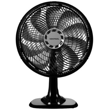 Imagem de Ventilador de Mesa 40 Cm Turbo 10 Pás 150W Oscilante 3 Velocidades 110V Preto Ventisol 17596