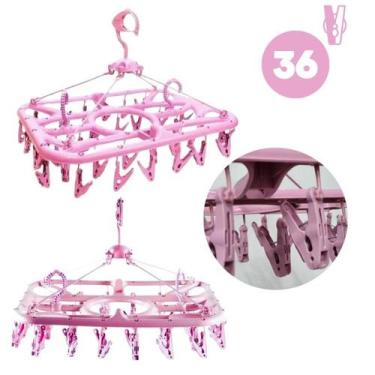 Imagem de Varal Multi Para Roupas Delicadas Com 36 Pregadores Super Resistente P