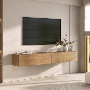 Imagem de Rack Suspenso para Tv até 75 Polegadas 180cm Aruá Cabecasa MadeiraOrig