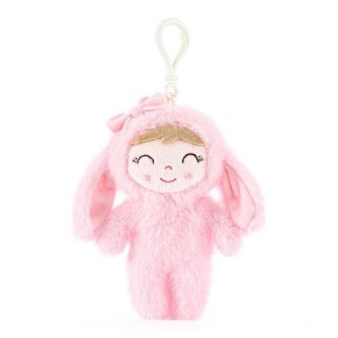 Imagem de Mini Boneca Gloveleya By Metoo Doll Spring Pelúcia Coelha Rosa 14cm