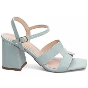Imagem de Sandália Feminina Salto Médio Grosso Azul Torricella AVS 46001D-Feminino