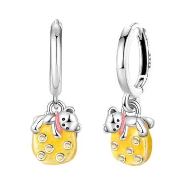 Imagem de Brincos De Prata Esterlina 925 Com Estrelas Rosa E Conchas Florais Par