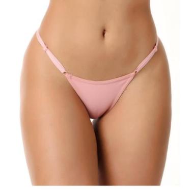 Imagem de Calcinha fio duplo string sexy alças reguláveis poliamida e forro algo