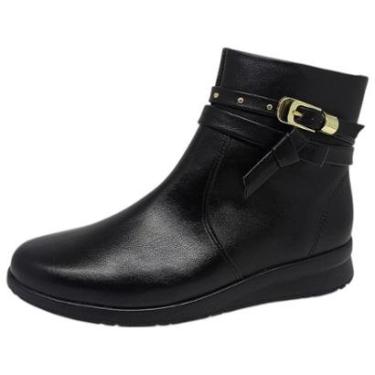 Imagem de Bota Feminino Conforto Anabela Estilo Cano Baixo Comfortflex-Feminino