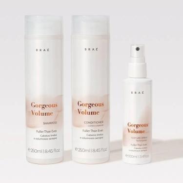 Imagem de Kit Braé Gorgeous Volume Shampoo, Cond 250ml + Spray 100ml