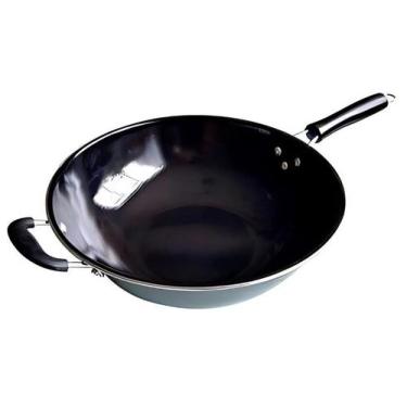 Imagem de Frigideira Grande Profissional Wok 34cm 3l Fratelli Cozinha Teflon Ant
