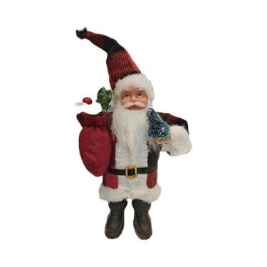 Imagem de Figurinha De Papai Noel Sentado E Em Pé De 8 Polegadas, Ornamento Para