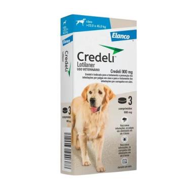 Imagem de Antipulgas Credeli 900mg Pet 22 a 45kg Caixa 3 Comprimidos