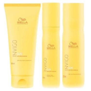 Imagem de Wella Professionals Invigo Sun Kit - Shampoo + Condicionador + Leave In Kit-Unissex