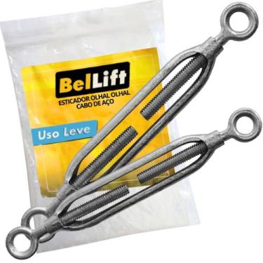 Imagem de Kit C/ 5 Esticador Olhal Olhal Cabo de Aço 6,4mm Beltools