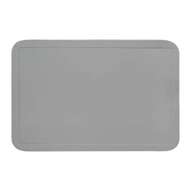 Imagem de Jogo Americano Avulso Retangular PVC Color Cinza Copa & Cia