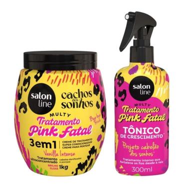 Imagem de Kit Salon Line Multy Tratamento Pink Fatal: Creme 1kg e Tônico 300ml