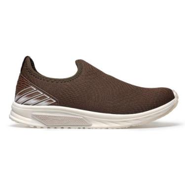 Imagem de Tenis Masculino Ortopedico Slip on Masculino Confortavel - Zeus, Marro