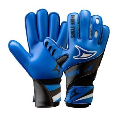 Imagem de Luva Goleiro Campo Three Stars Keeper Juvenil, Keeperjuv, Azulpto, G, 