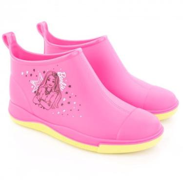 Imagem de Bota Galocha Mattel Fast Rain 22755 - Grendene, Rosa, Amarelo, 25