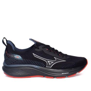 Imagem de Tênis Masculino Mizuno Cool Ride 3 Preto/Vermelho, Preto, Vermelho, 37