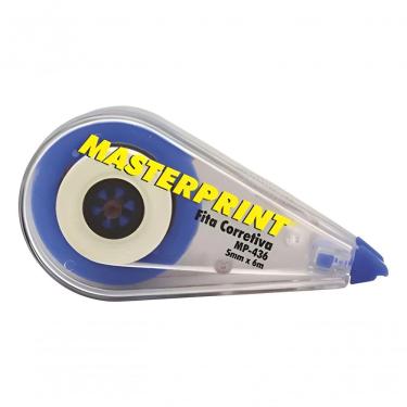 Imagem de Fita Corretiva Masterprint Mp436 com Aplicador 5mm X 6m Unidade para Escrita Branco