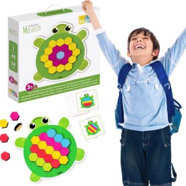 Imagem de Mosaico Tartaruguinha Brinquedo Educativo e Pedagógico - Babebi