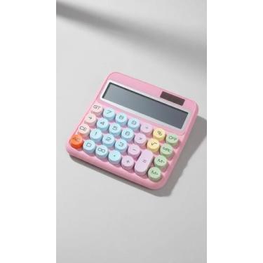 Imagem de Calculadora Colorida 12 Dígitos Mesa Grande Rosa - Congratulations Sto