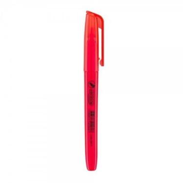 Imagem de Marca Texto Escolar Fluorescente Brw Vermelho com Ponta Chanfrada 4
