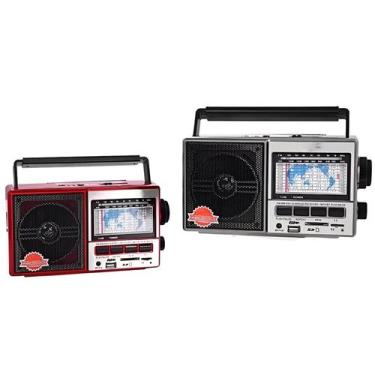 Imagem de Radio Retro Lelong Le-604 Am/fm Usb Cartao Sd Recarregavel - Novva COM