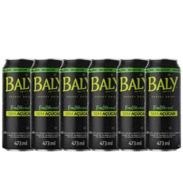 Imagem de Kit 6 Energético Baly Tradicional Sem Açúcar Lata 473ml