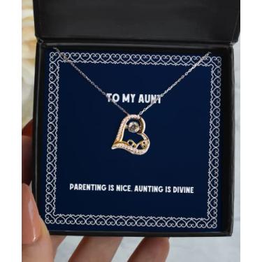Imagem de SpreadPassion Colar de dança "Parenting is Nice", Aunting is Divine Love Dancing Aunt, presentes chiques para tia