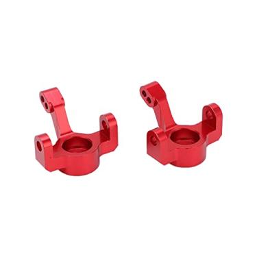 Imagem de Porta-cubos do braço de direção, design inovador Junta de direção de metal de excelente desempenho para Fo Traxxas LaTrax Teton 76054-1 1/18 Carro RC(vermelho)