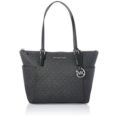 Imagem de Bolsa com zíper Michael Kors Jet Set Item Este/Oeste, Preto, One Size