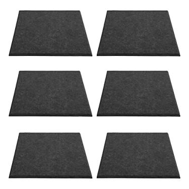 Imagem de Eujgoov Painel de absorção acústica de 6 peças de 30 x 30 x 1 cm de fibra de poliéster...