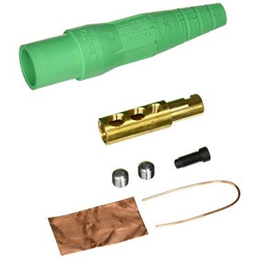 Imagem de Leviton 16D22-UG 16-Series Nariz cônico, macho, plugue de contato e isolador, tipo Cam, destacável, verde