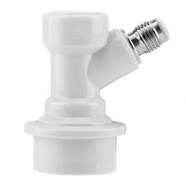 Imagem de Kit de desconexão líquida com bloqueio de esfera, 1/4MFL parafuso rosca de saída para conectores líquidos de barril de refrigerante caseiro (branco)