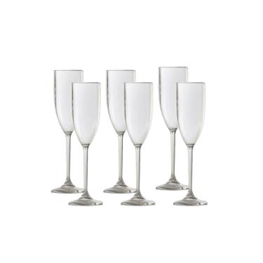 Imagem de Taça Champagne em Policarbonato 150ml Vemplast Kit 6 Peças