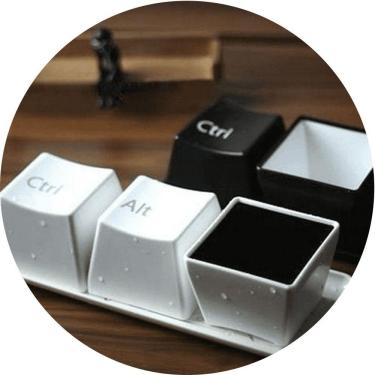 Imagem de Canecas Control Alt Del Conjunto Kit com 03 unidades