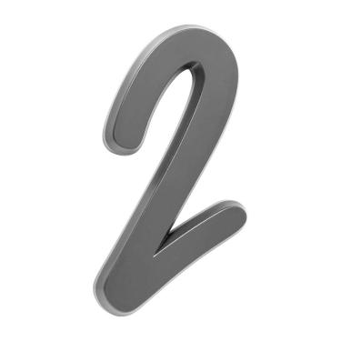 Imagem de Número Residencial Para Casa 2 Preto 3D 22cm