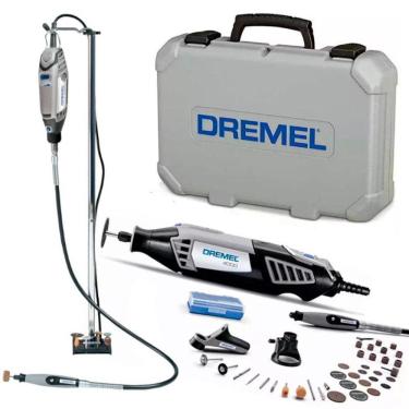 Imagem de Retífica DREMEL 4000 Profissional 175W 36 Acessórios, 3 Acoplamentos e Suporte 2222 DREMEL