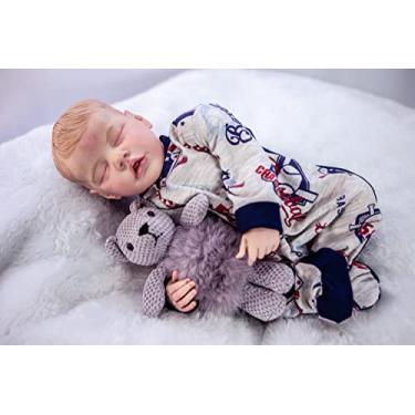 Imagem de Bebê Reborn Menino Realista Carequinha + Enxoval