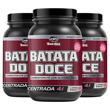 Imagem de Kit 3 Batata Doce Roxa Farinha Concentrada 4:1 100% Pura Unilife 1kg