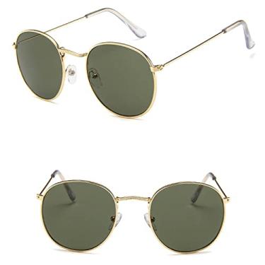Imagem de Óculos de Sol Retro Oval Feminino/Homem Designer Vintage Pequeno Preto Vermelho Amarelo Óculos de Sol Óculos de Sol, C2, Liga