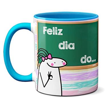 Imagem de Caneca Feliz Dia Dos Professores Flork Meme Professora Boa (Azul)