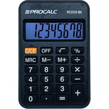 Imagem de Calculadora De Bolso 8 Digitos Preta - Procalc