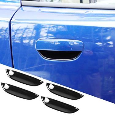 Imagem de SQQP Blakc ABS puxador de porta externo capa decoração adesivo para Dodge Charger 2015-2020