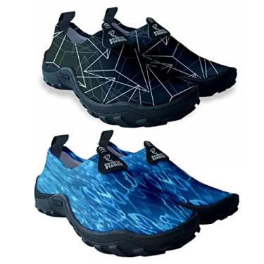 Imagem de Kit 2 Tenis Sapatilha Pesca Treking caiaque Aquatica Beach Tennis Futevôlei Antiderrapante Náutica (41, STORM - FAIXAS)