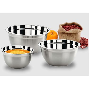 Imagem de Conjunto de Tigelas Inox 3 Peças - Suprema - Brinox Ref. 2107/100