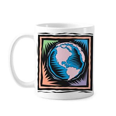 Imagem de Mysterious Blue Earth Mexican Element Caneca gravadora cerâmica café porcelana xícara louça